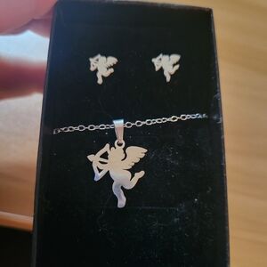 🌹Buy 1 Get 1 Free🌹 Stainless Steel  Pendant Necklace and Earring Set